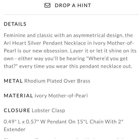 kendra scott NWT heart pendant necklace - Picture 3 of 3